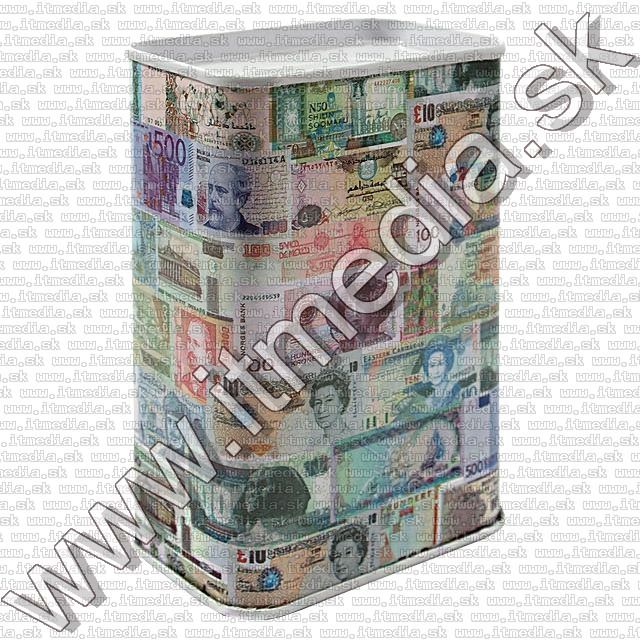 Image of Metal Money Box *medium* 11 cm Type 4 *Money mix* (IT8477)